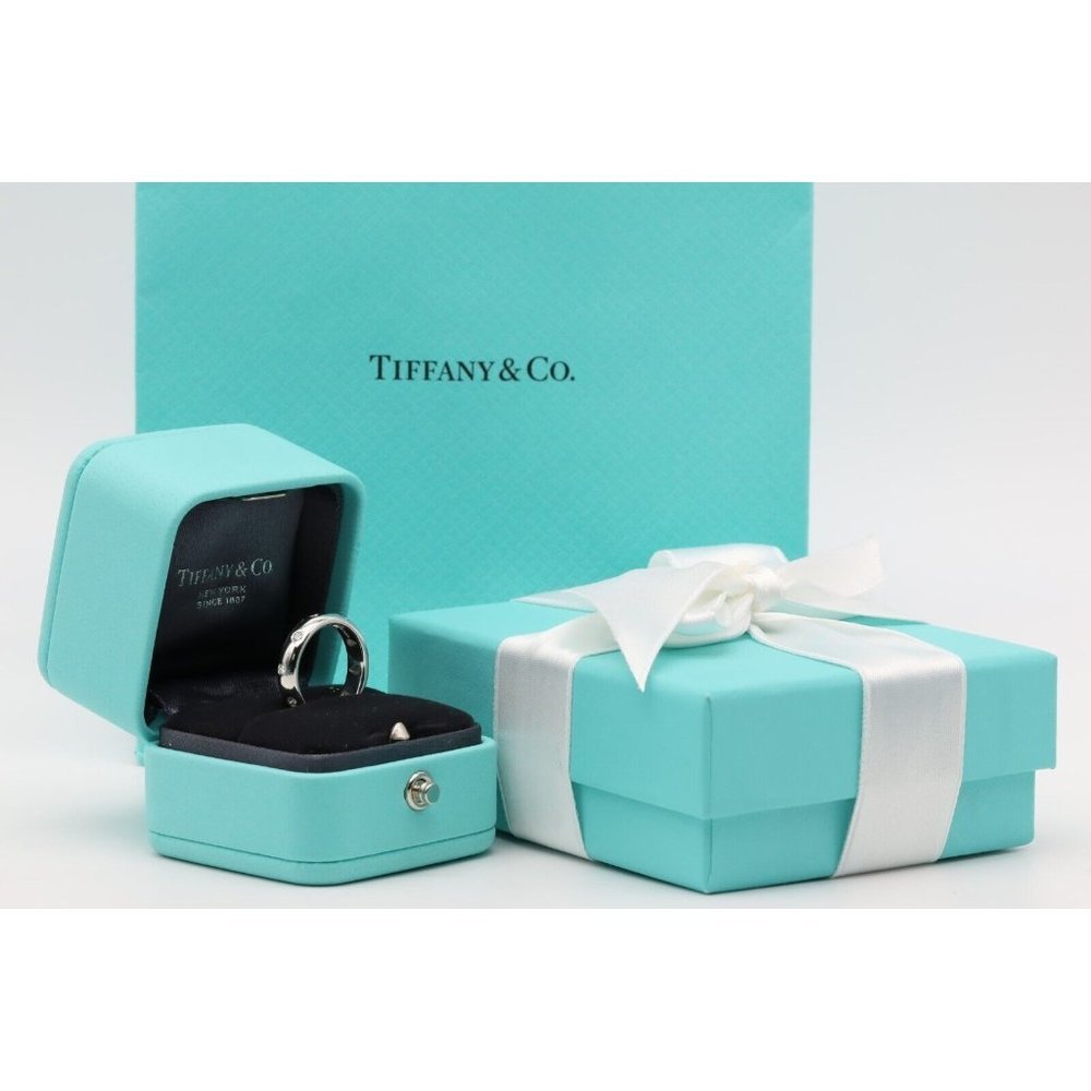 Tiffany & Co. Etoile Band Ring with Diamonds in Platinum Size 5 - Picture 3 of 7